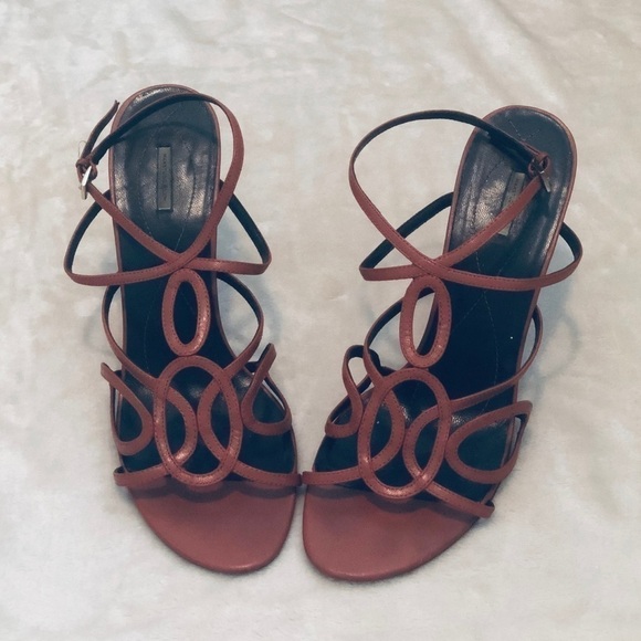 Orange Heels Max Studio Semel Sandals - Picture 1 of 8